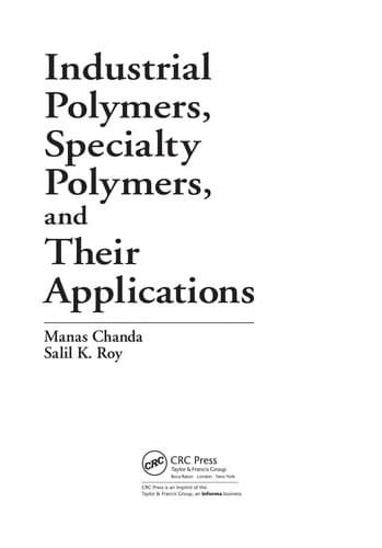 Cover of Industrial and specialty polymers and their applications by Manas Chanda