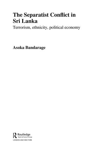 Cover of The separatist conflict in Sri Lanka by Asoka Bandarage