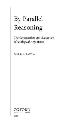Cover of By parallel reasoning by Paul F. A. Bartha