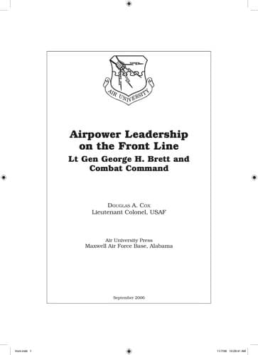Cover of Airpower Leadership on the Front Line by Douglas A. Cox