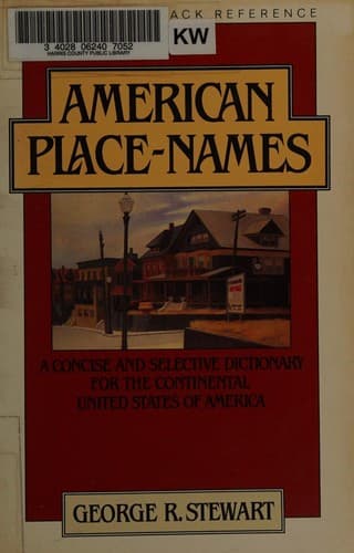 Cover of American place-names by George Rippey Stewart