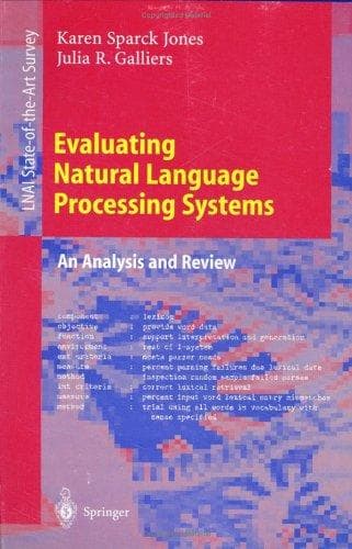 Cover of Evaluating natural language processing systems by Karen Spärck Jones