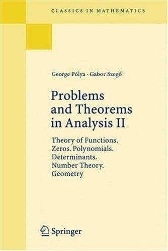 Cover of Problems and theorems in analysis by George Pólya