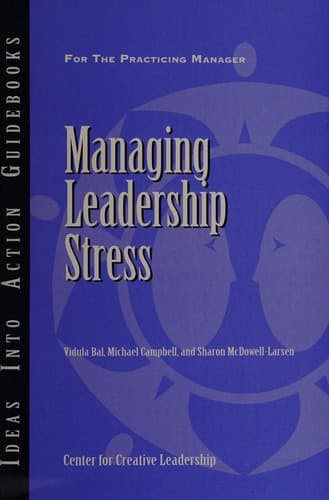 Cover of Managing leadership stress by Vidula Bal