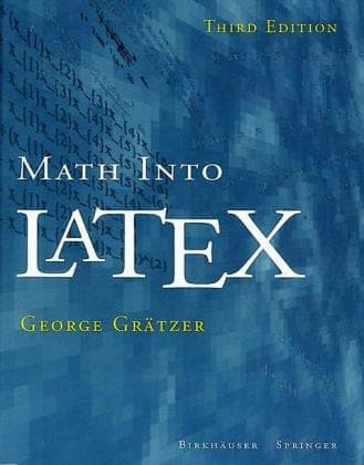 Cover of Math into LaTeX by George A. Gratzer