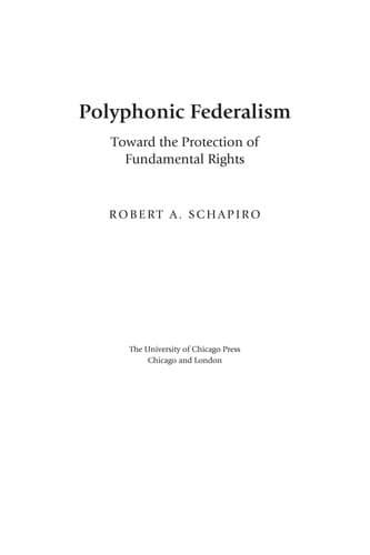 Cover of Polyphonic federalism by Robert A. Schapiro