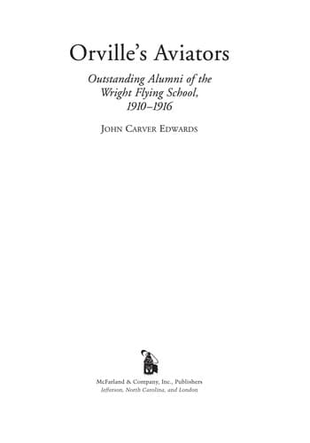 Cover of Orville's aviators by John Carver Edwards