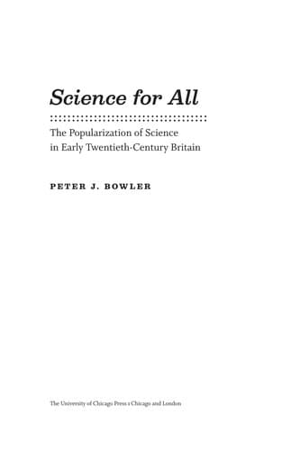 Cover of Science for all by Peter J. Bowler