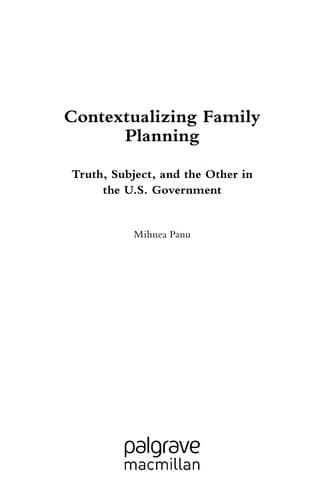 Cover of Contextualizing family planning by Mihnea Panu