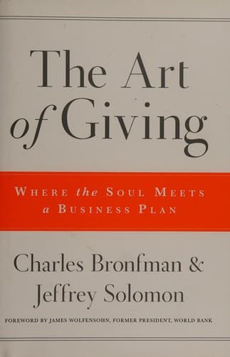 Cover of The art of giving by Charles Bronfman