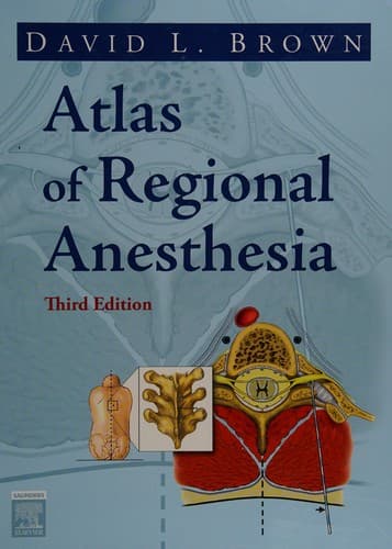 Cover of Atlas of regional anesthesia by David L. Brown