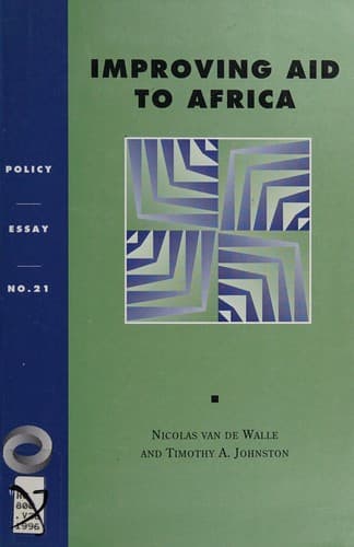 Cover of Improving aid to Africa by Nicolas Van de Walle