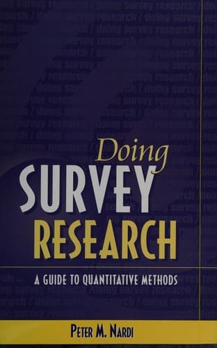 Cover of Doing survey research by Peter M. Nardi