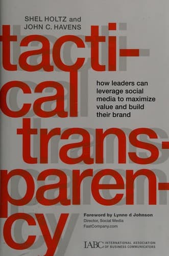 Cover of Tactical transparency by Shel Holtz