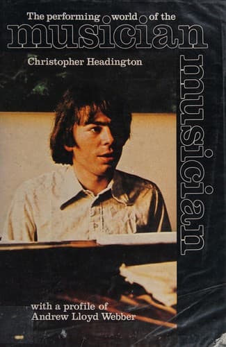 Cover of The performing world of the musician by Christopher Headington