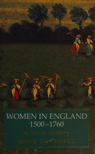 Cover of Women in England, 1500-1760 by Anne Laurence