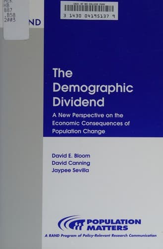 Cover of The demographic dividend by David E Bloom