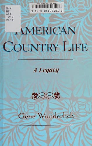 Cover of American Country Life by Gene Wunderlich