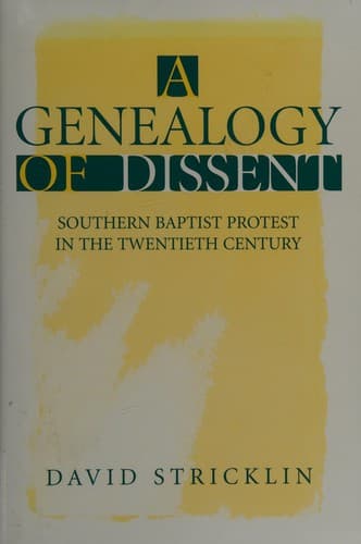 Cover of A genealogy of dissent by David Stricklin