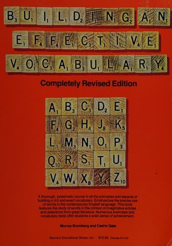 Cover of Building an effective vocabulary by Murray Bromberg