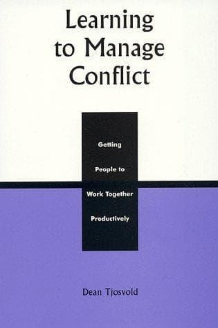 Cover of Learning to Manage Conflict by Dean Tjosvold