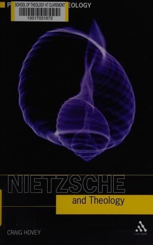 Cover of Nietzsche and theology by Craig Hovey