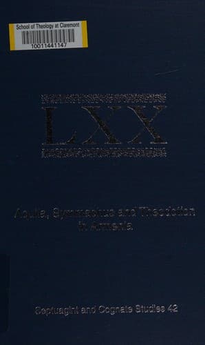Cover of Aquila, Symmachus, and Theodotion in Armenia by Claude E. Cox