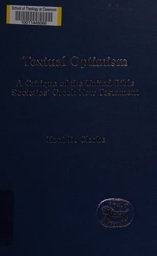 Cover of Textual optimism by Kent D. Clarke