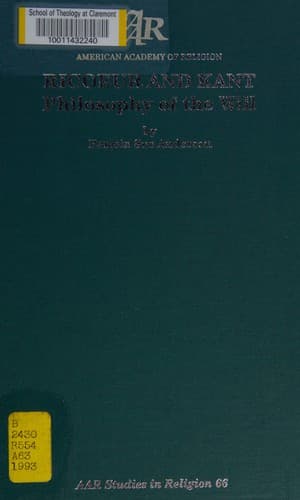 Cover of Ricoeur and Kant by Pamela Sue Anderson