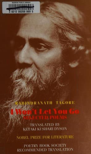 Cover of Rabindranath Tagore, I Won't Let You Go by Rabindranath Tagore