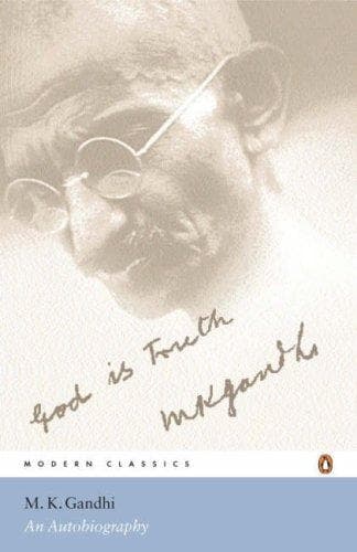 Cover of An autobiography by Mohandas Karamchand Gandhi