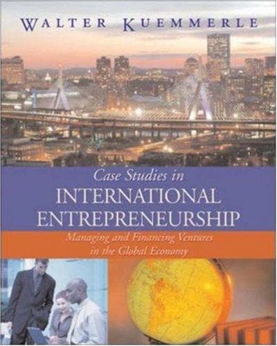 Cover of Case Studies in International Entrepreneurship by Walter Kuemmerle