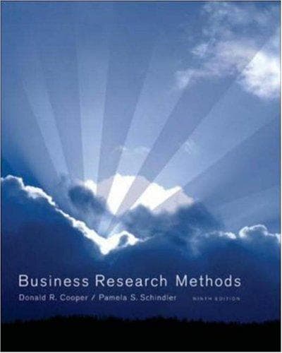 Cover of Business research methods by Donald R. Cooper