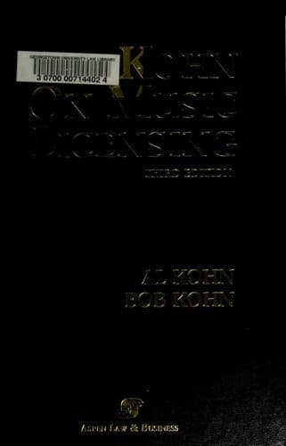 Cover of Kohn on music licensing by Al Kohn