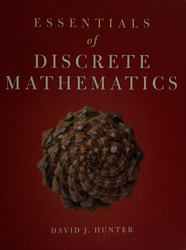 Cover of Essentials of discrete mathematics by David J. Hunter
