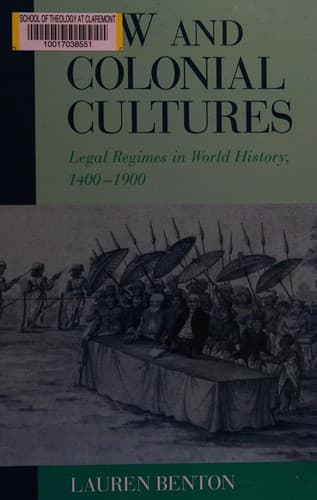 Cover of Law and colonial cultures by Lauren A Benton