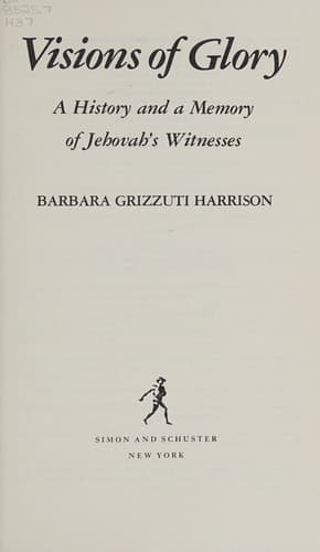 Cover of Visions of Glory by Barbara Grizzuti Harrison