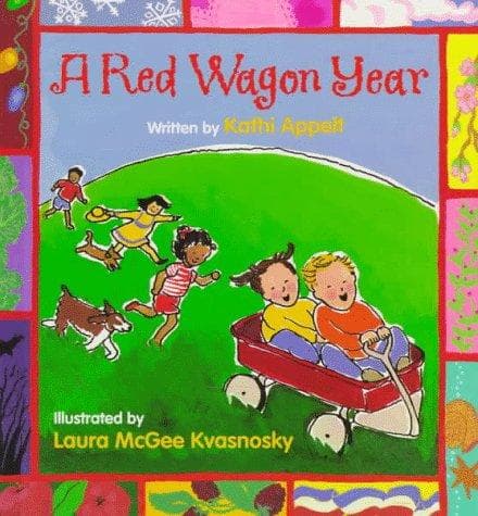 Cover of A red wagon year by Kathi Appelt