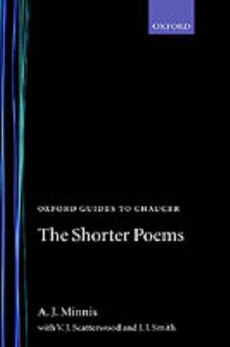 Cover of The shorter poems by A. J. Minnis
