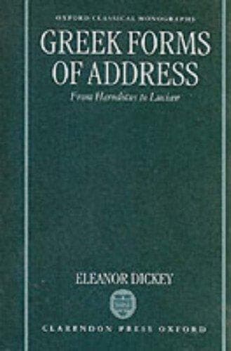 Cover of Greek forms of address by Eleanor Dickey