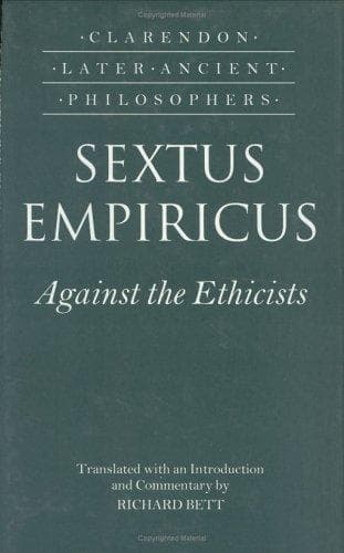 Cover of Sextus Empiricus: Against the Ethicists by Sextus Empiricus