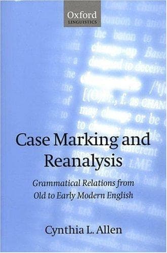 Cover of Case Marking and Reanalysis by Cynthia L. Allen