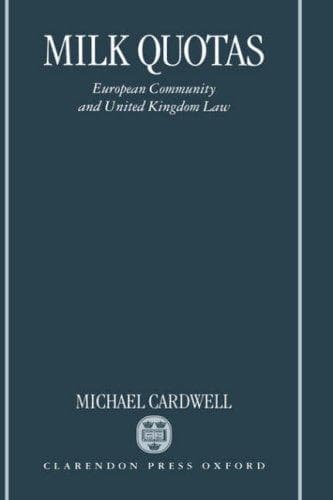 Cover of Milk quotas by Michael Cardwell