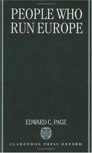 Cover of People who run Europe by Edward Page