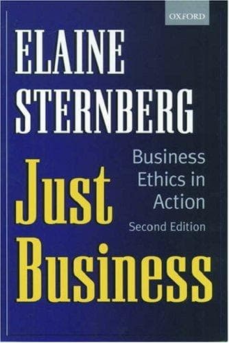 Cover of Just business by Elaine Sternberg