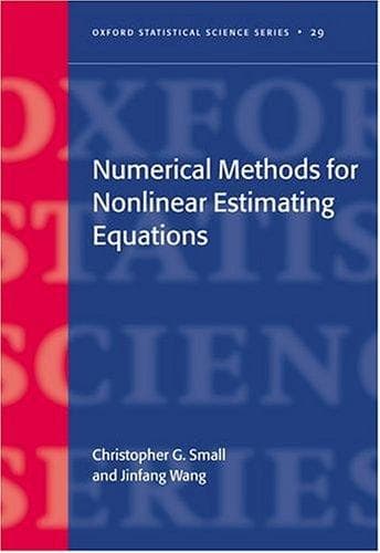 Cover of Numerical methods for nonlinear estimating equations by Christopher G. Small