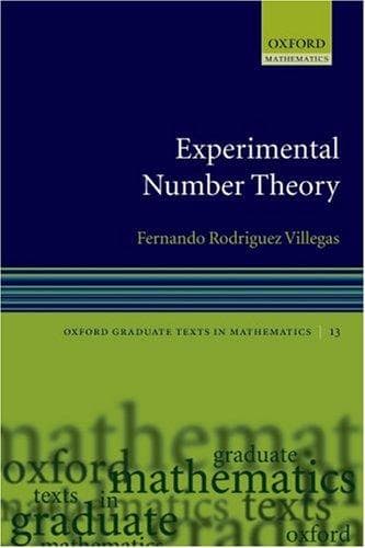 Cover of Experimental Number Theory (Oxford Graduate Texts in Mathematics) by Fernando Villegas