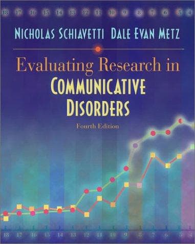 Cover of Evaluating research in communicative disorders by Nicholas Schiavetti
