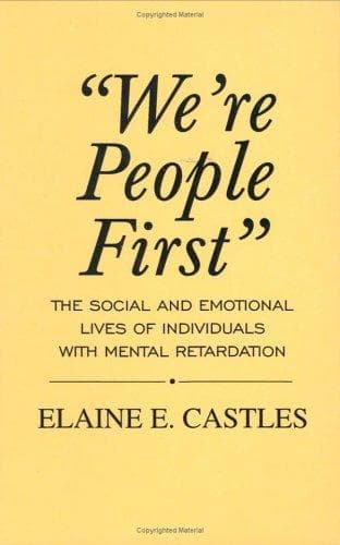 Cover of We're people first by Elaine E. Castles