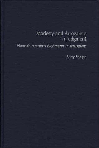 Cover of Modesty and arrogance in judgment by Barry Sharpe